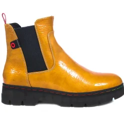 Casual Chelsea Boots - Mustard Patent