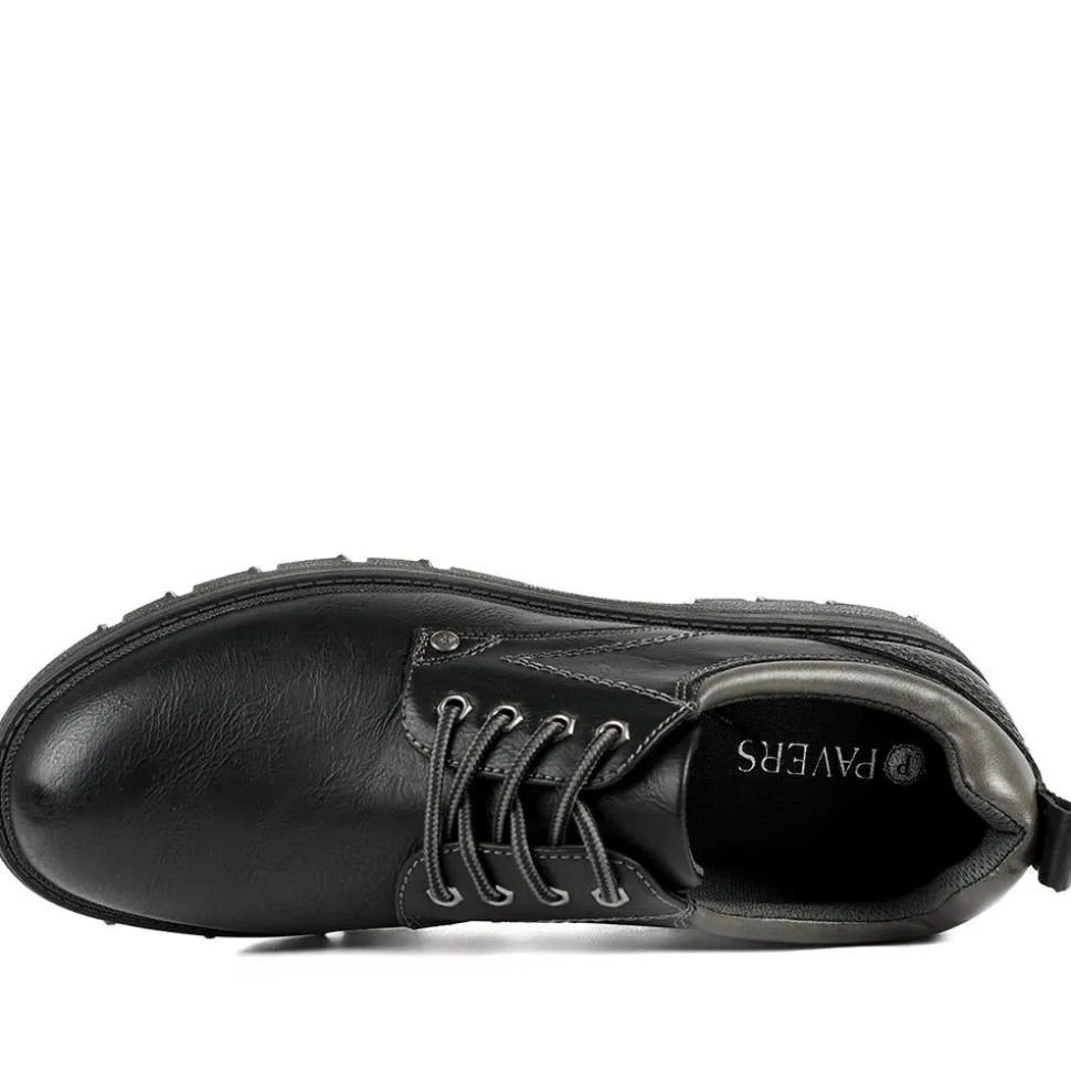 Casual Chunky Lace Up Shoes - Black