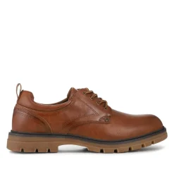 Casual Chunky Lace Up Shoes - Tan