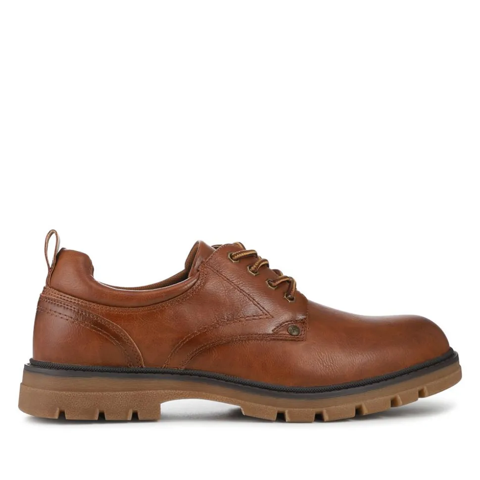 Casual Chunky Lace Up Shoes - Tan