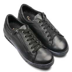 Casual Comfort E Fit - Black Leather