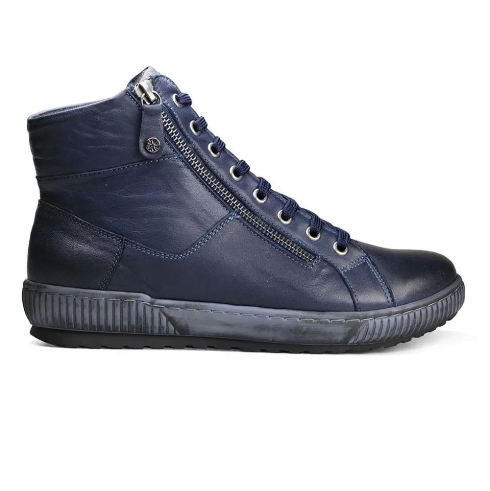 Casual Comfort E Fit - Navy Leather