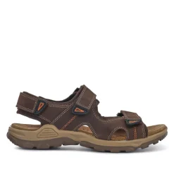 Casual Dual Touch-Fasten Sandals - Brown