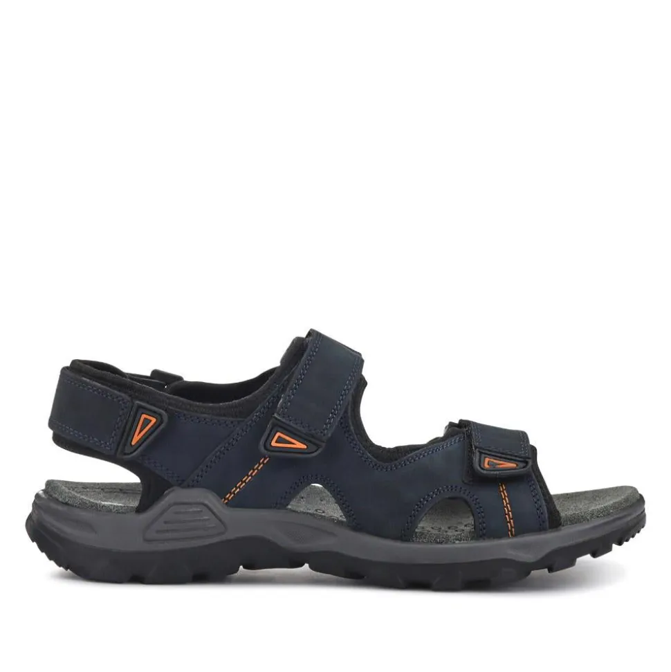 Casual Dual Touch-Fasten Sandals - Navy