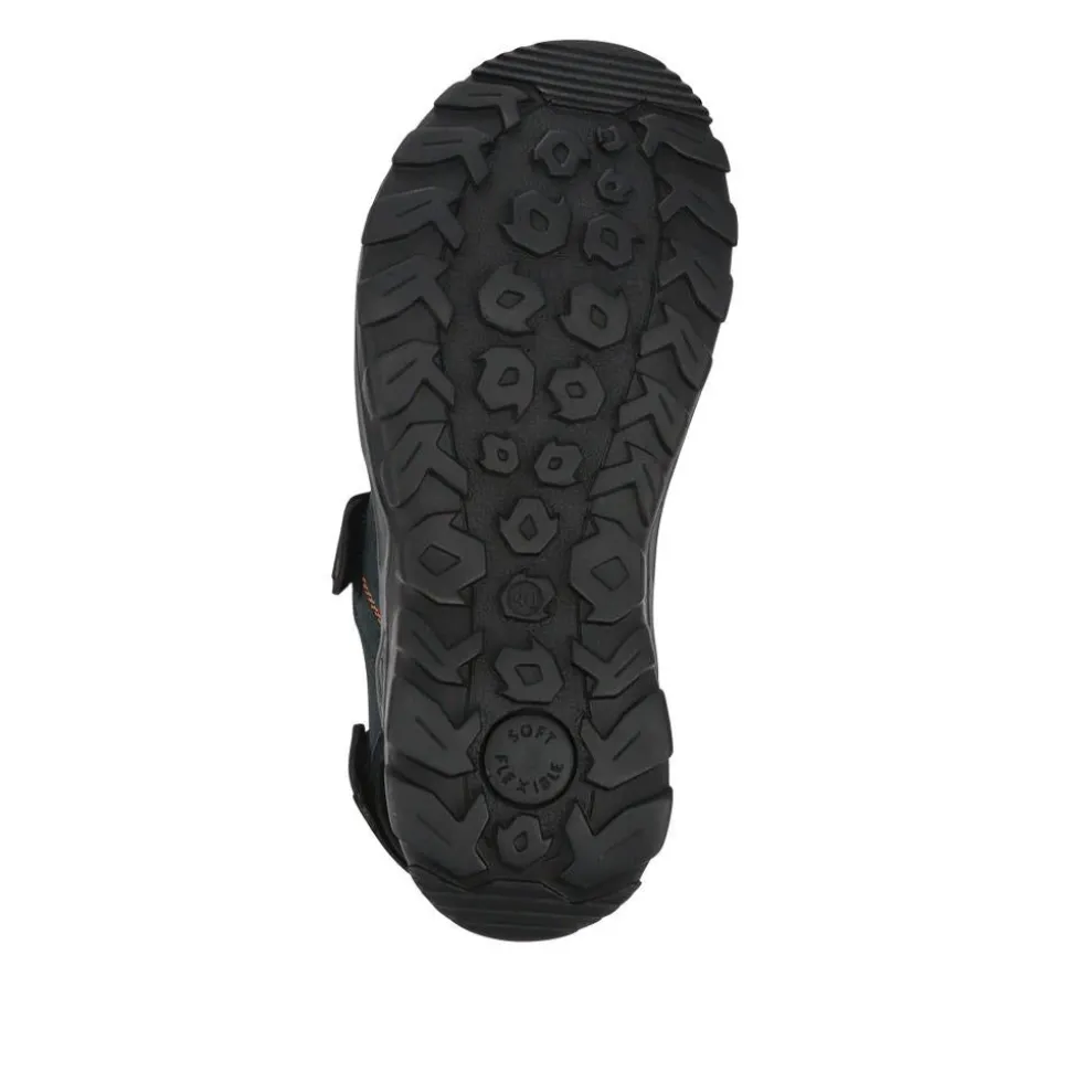 Casual Dual Touch-Fasten Sandals - Navy