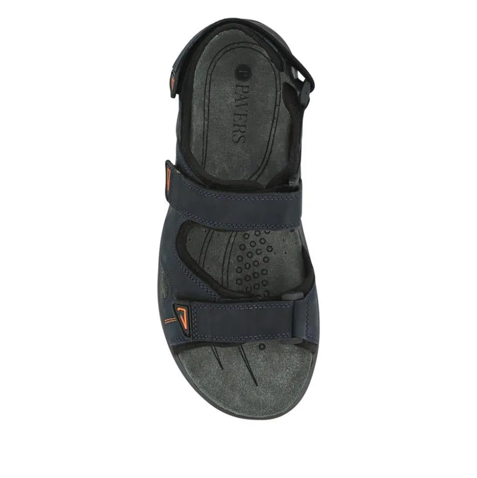 Casual Dual Touch-Fasten Sandals - Navy
