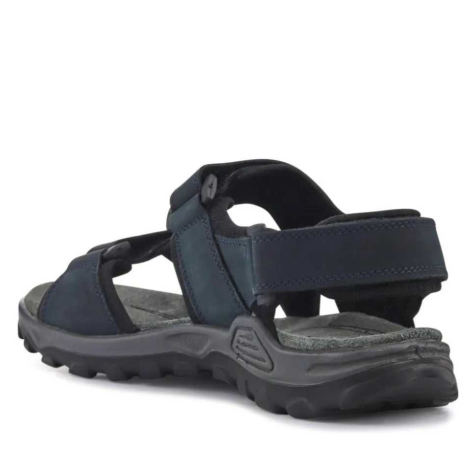 Casual Dual Touch-Fasten Sandals - Navy