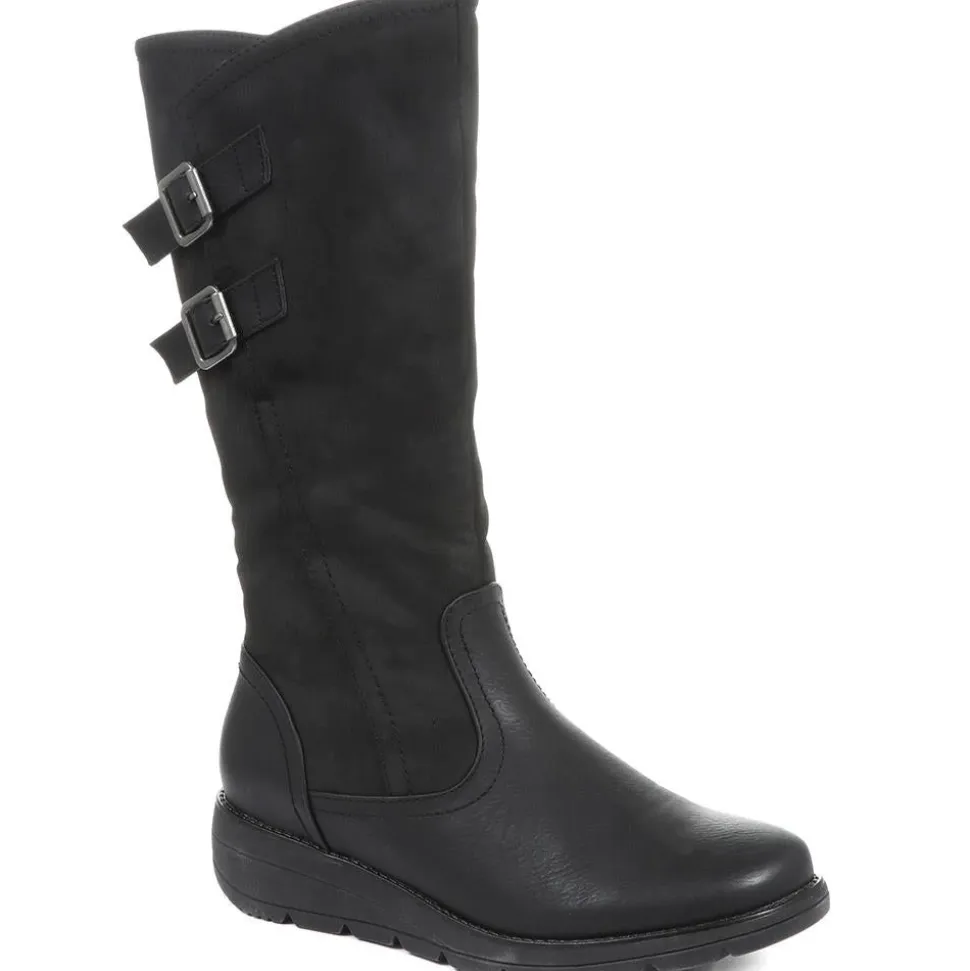 Casual Knee High Boot - Black