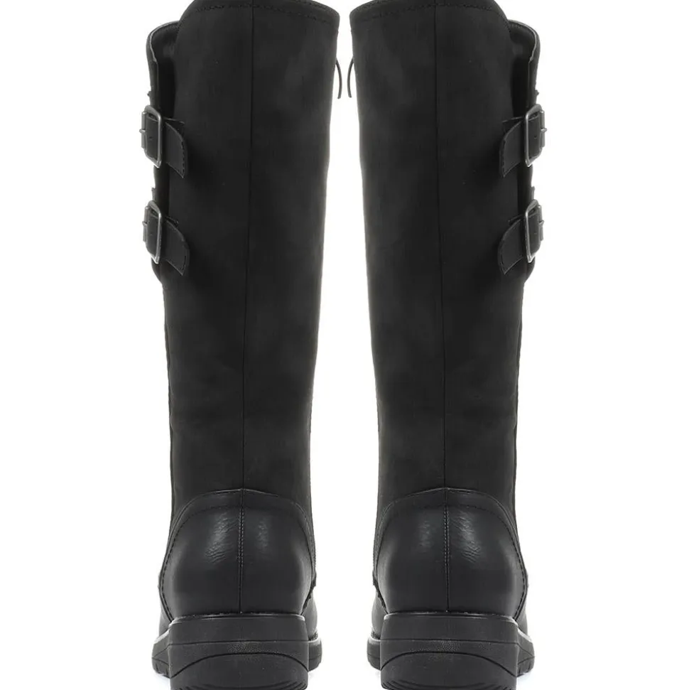 Casual Knee High Boot - Black