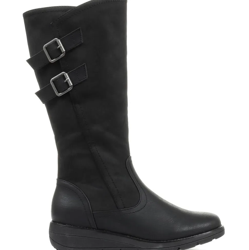 Casual Knee High Boot - Black