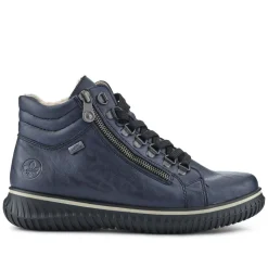 Casual Lace-Up Boots - Navy