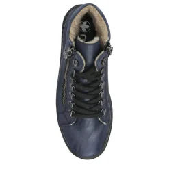 Casual Lace-Up Boots - Navy