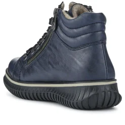 Casual Lace-Up Boots - Navy