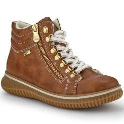 Casual Lace-Up Boots - Tan