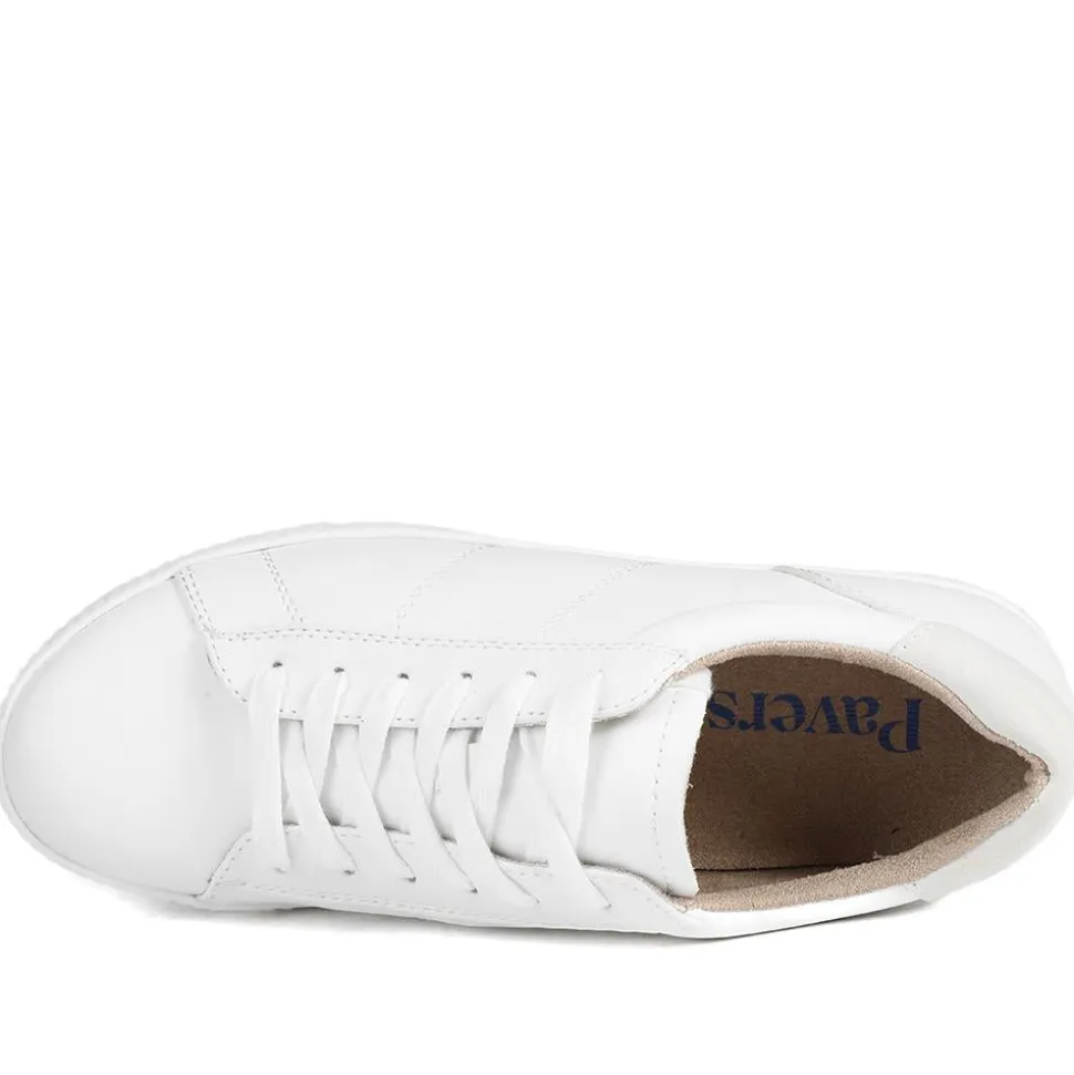 Casual Lace Up Platform Trainers - White