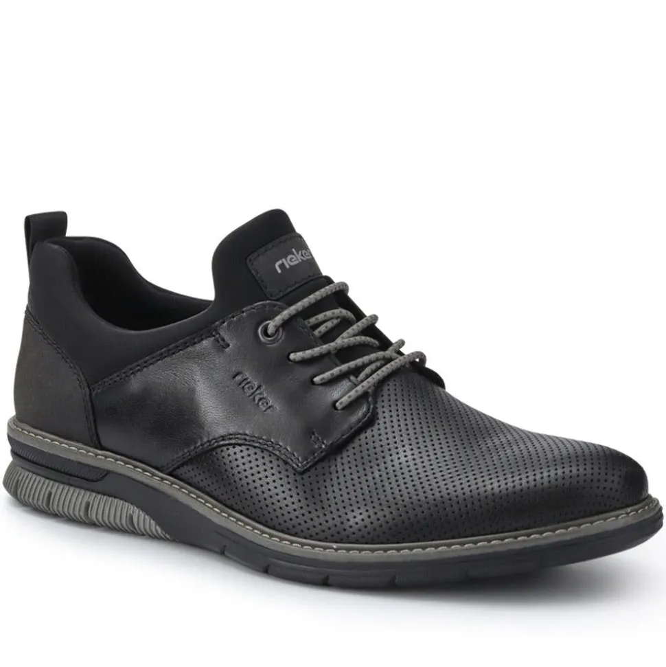 Casual Lace-Up Shoes - Black