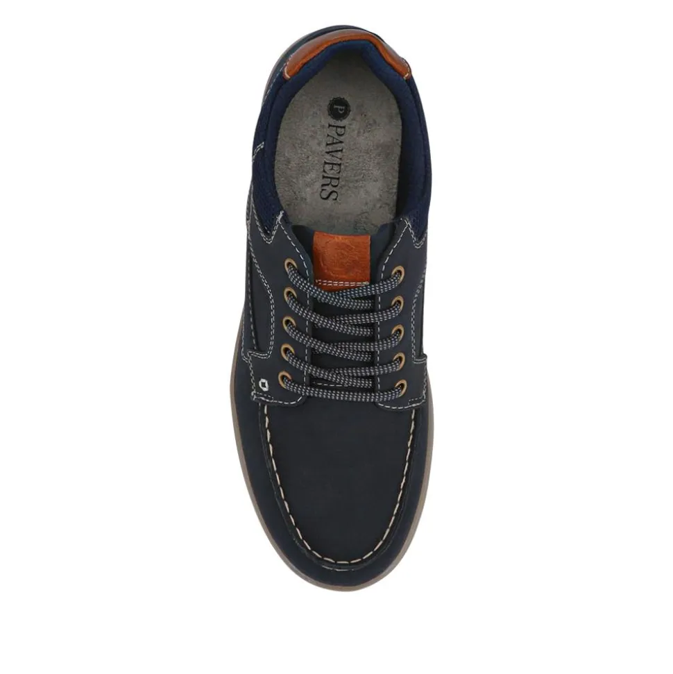 Casual Lace Up Shoes - Navy