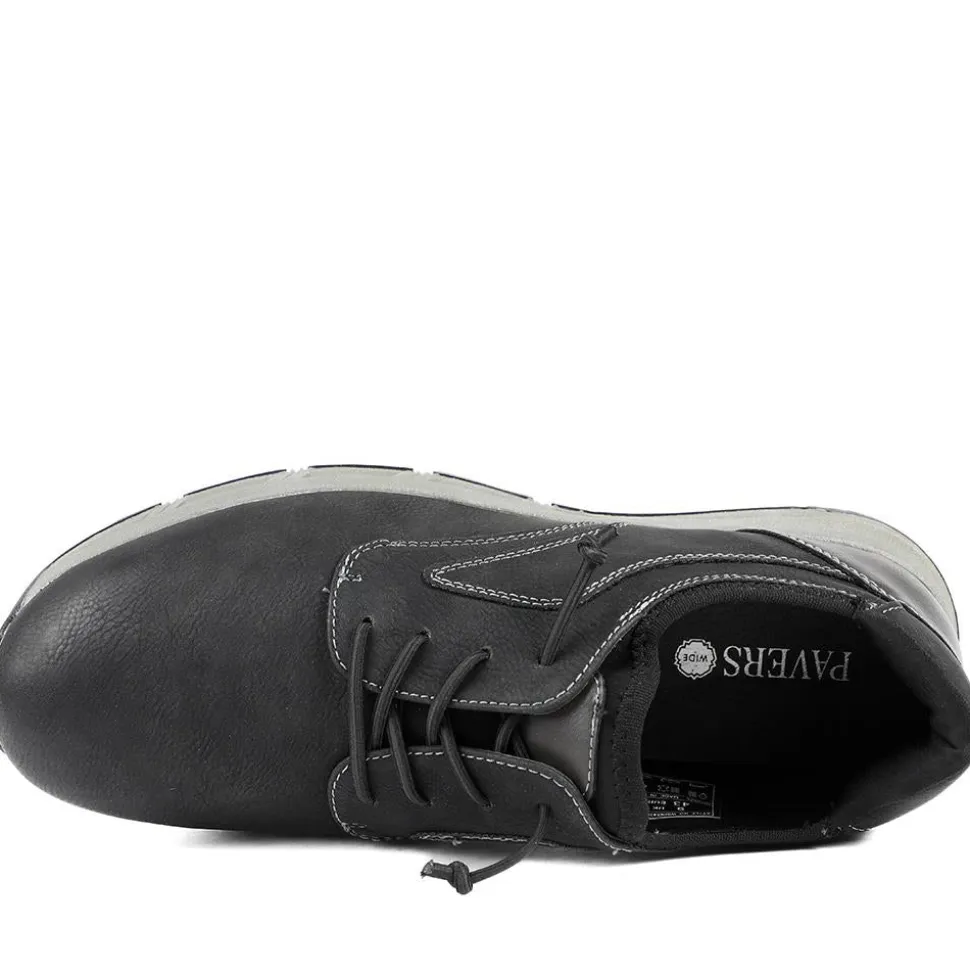 Casual Lace Up Shoes With Grip Sole - Black