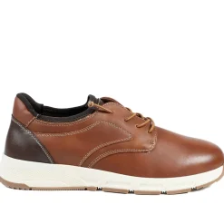 Casual Lace Up Shoes With Grip Sole - Tan