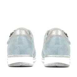 Casual Lace-Up Trainers - Denim