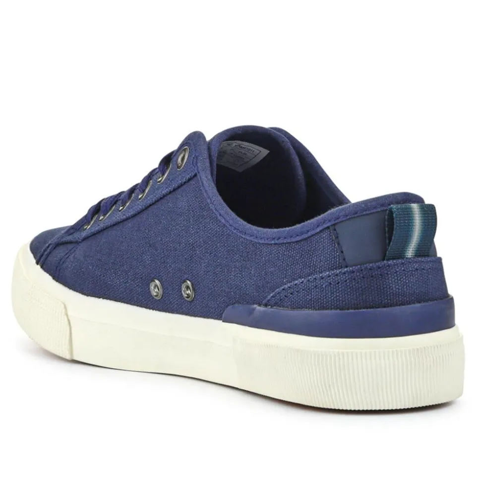 Casual Lace-Up Trainers - Navy