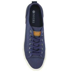 Casual Lace-Up Trainers - Navy