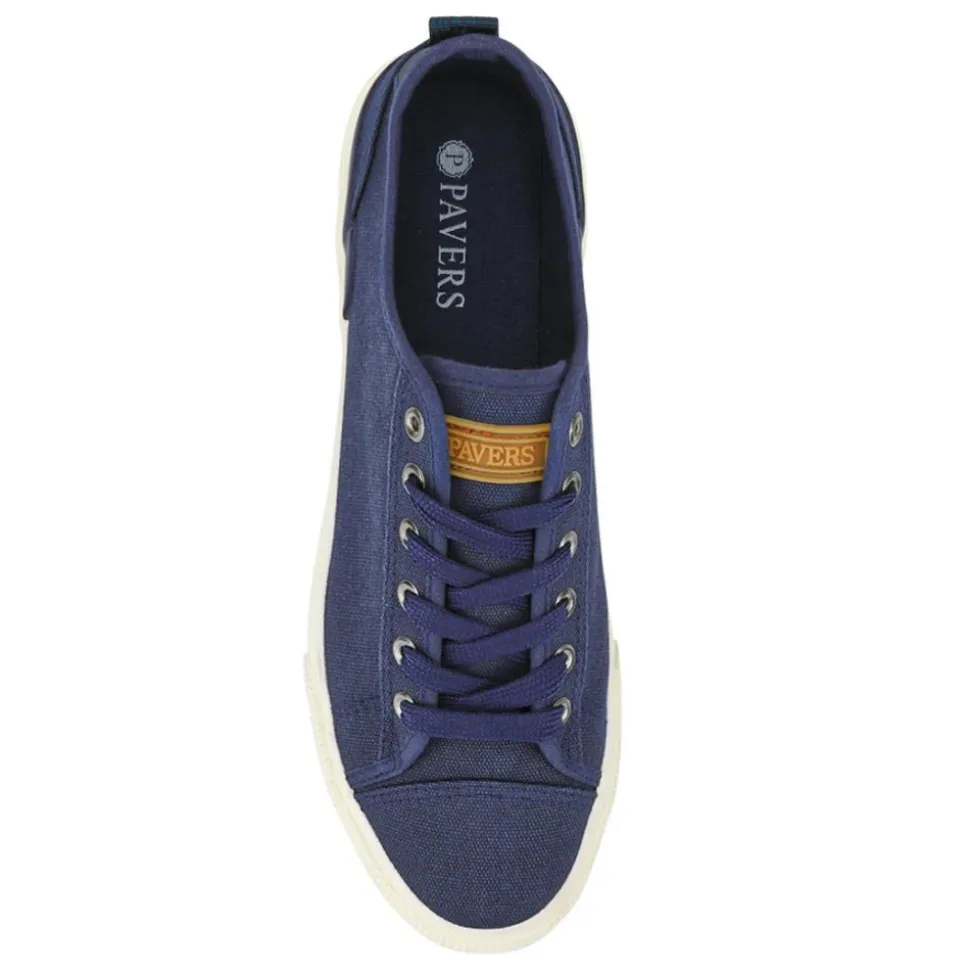Casual Lace-Up Trainers - Navy