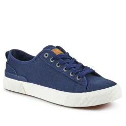 Casual Lace-Up Trainers - Navy
