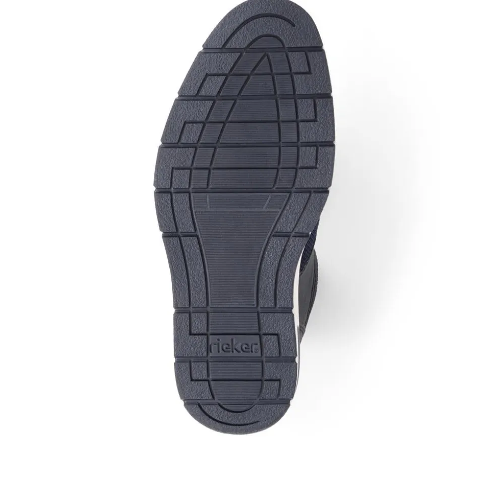 Casual Lace-Up Trainers - Navy