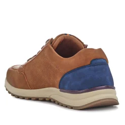 Casual Lace-Up Trainers - Tan