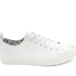 Casual Lace Up Trainers - White
