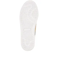 Casual Lace-Up Trainers - White Metallic