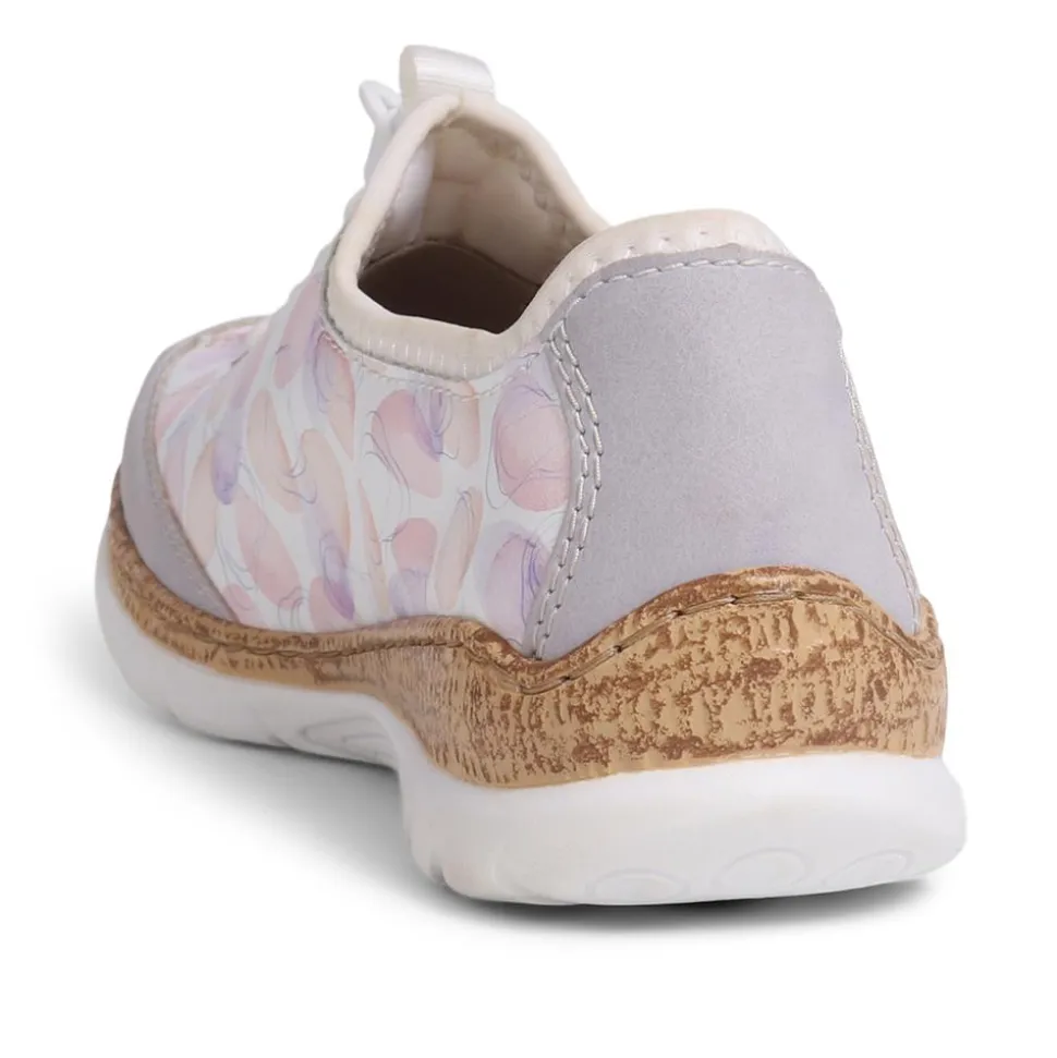 Casual Lace-Up Trainer - White Multi