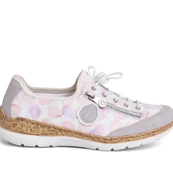 Casual Lace-Up Trainer - White Multi