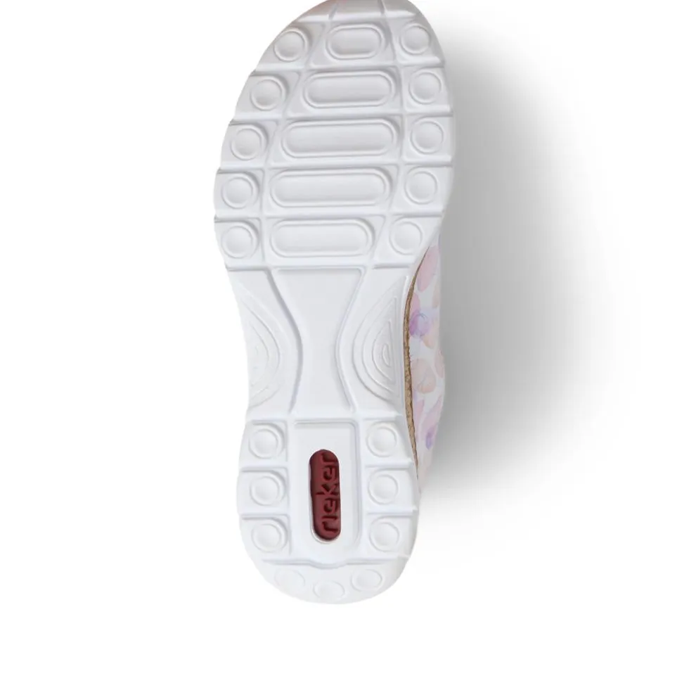 Casual Lace-Up Trainer - White Multi