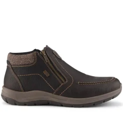 Casual Leather Boots - Dark Brown