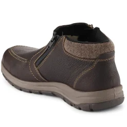 Casual Leather Boots - Dark Brown