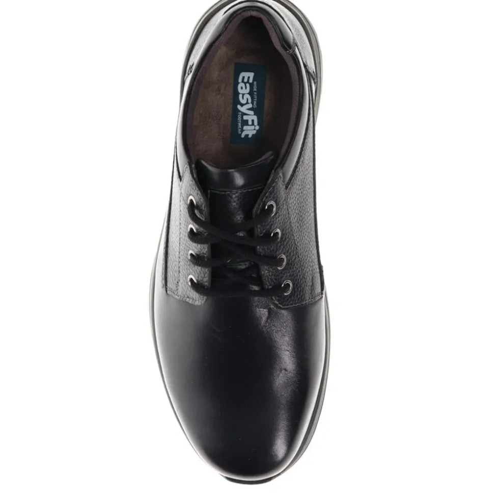 Casual Leather Lace-Up Shoes - Black