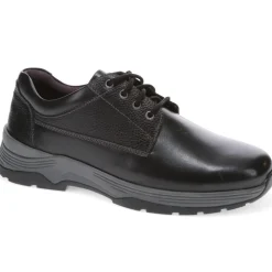 Casual Leather Lace-Up Shoes - Black