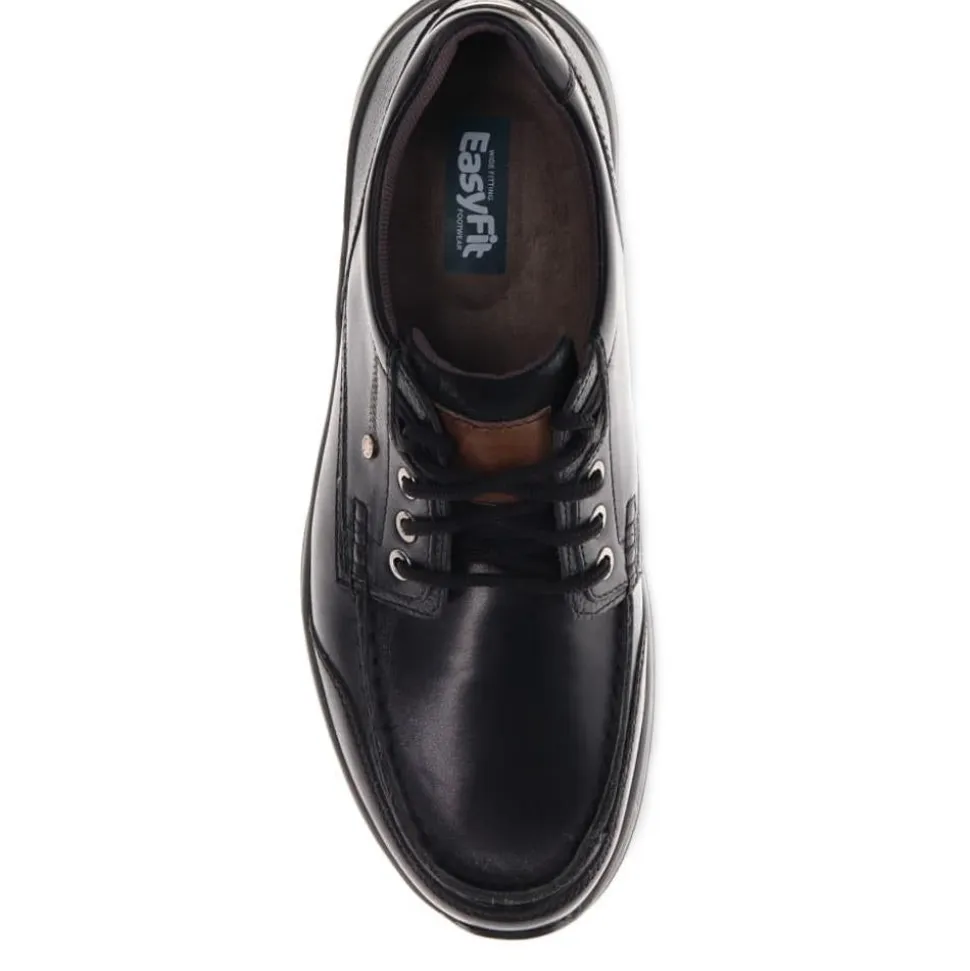 Casual Leather Lace-Up Shoes - Black