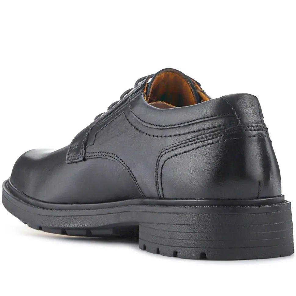 Casual Leather Lace-Up Shoes - Black