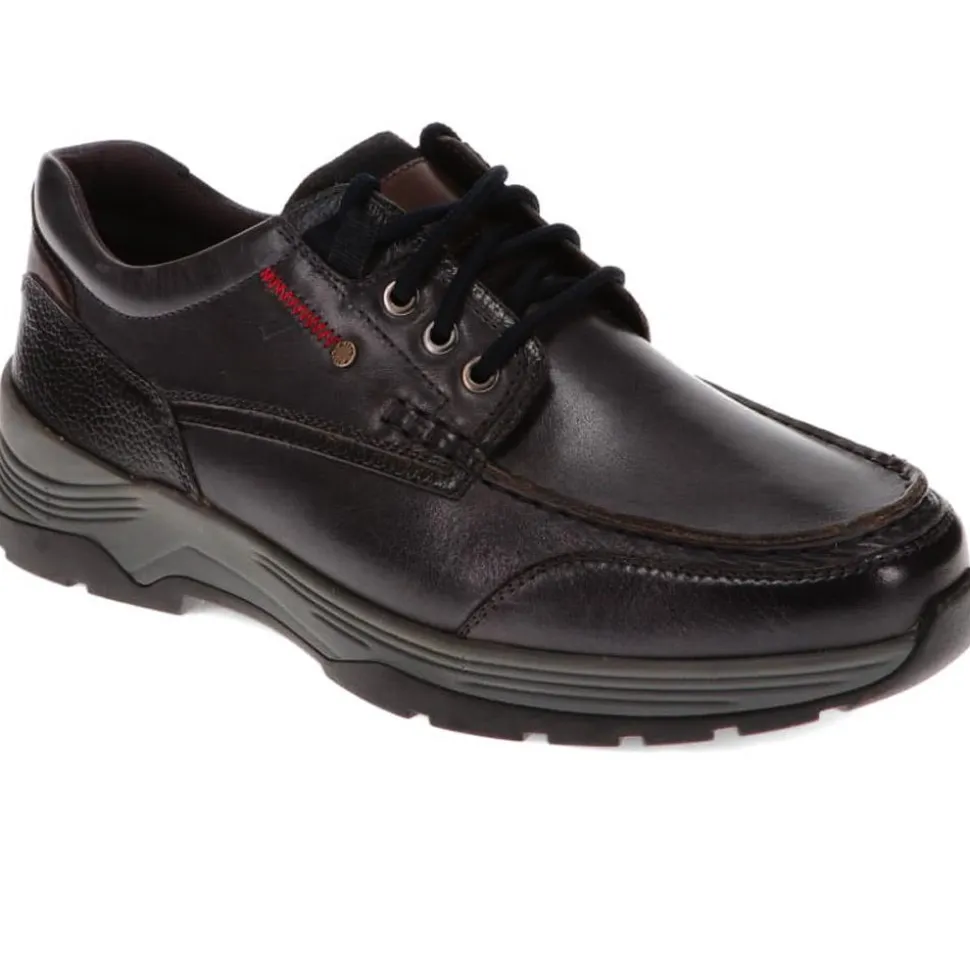 Casual Leather Lace-Up Shoes - Navy
