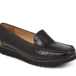Casual Leather Loafers - Black