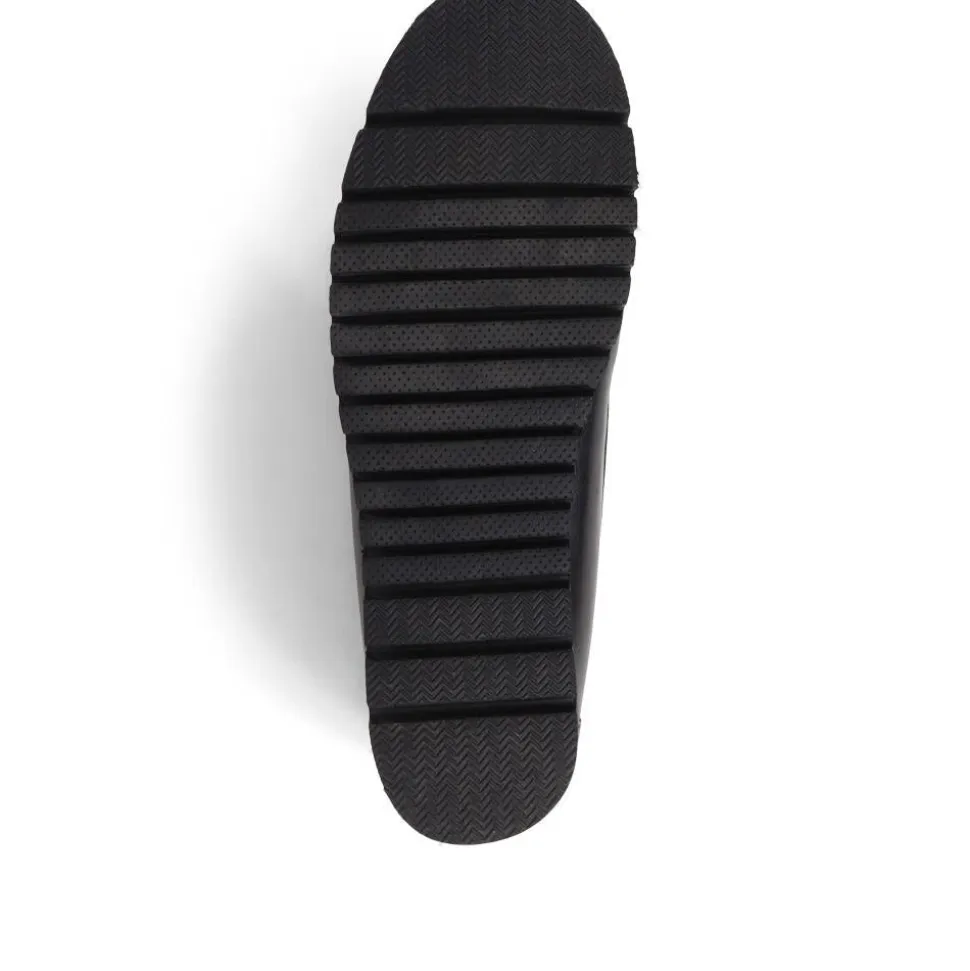 Casual Leather Loafers - Black
