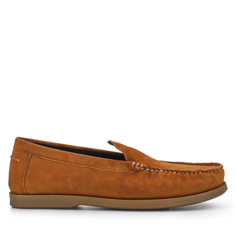 Casual Leather Loafers - Tan