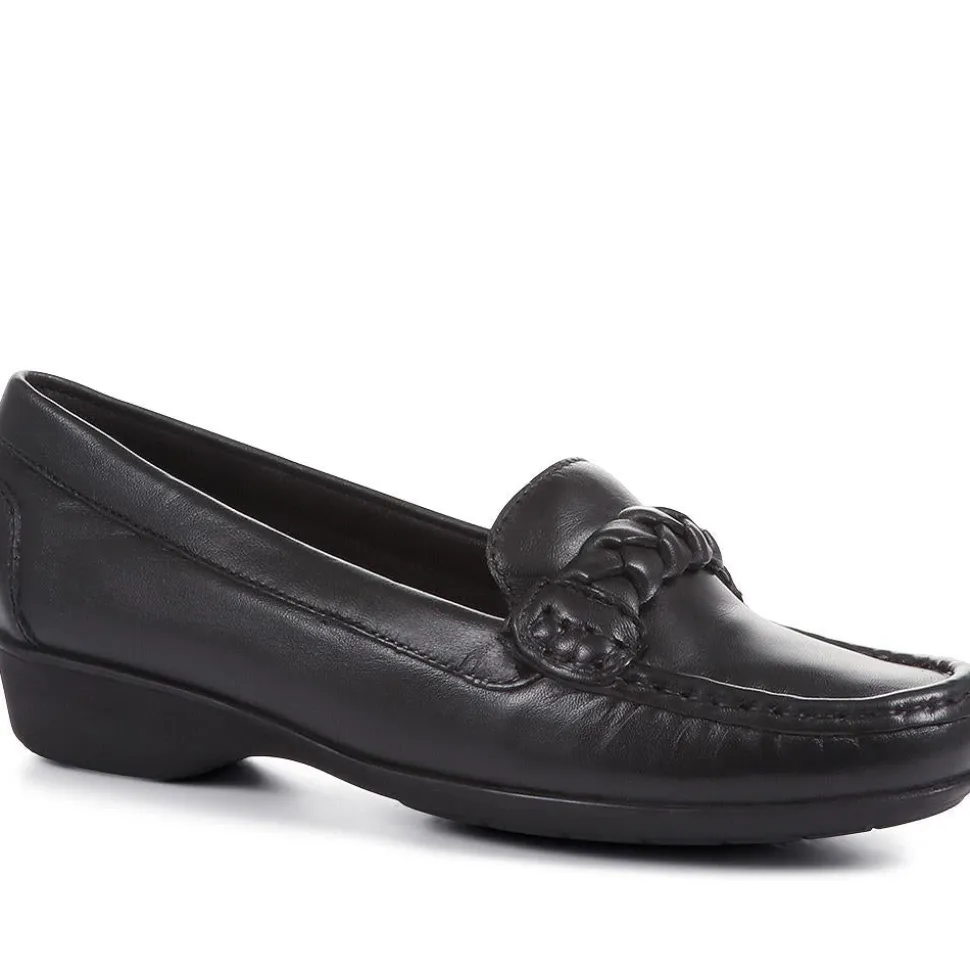 Casual Leather Moccasin - Black