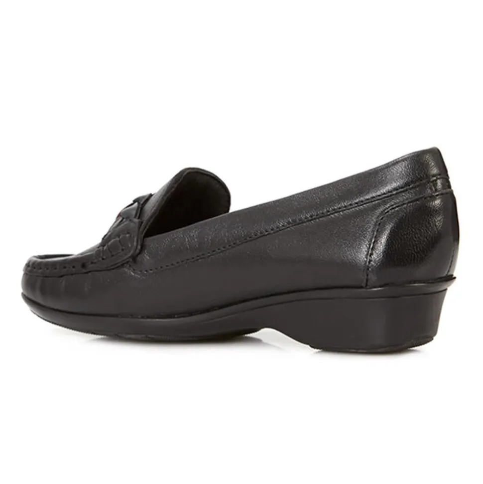 Casual Leather Moccasin - Black Multi
