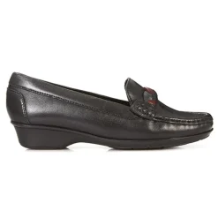 Casual Leather Moccasin - Black Multi
