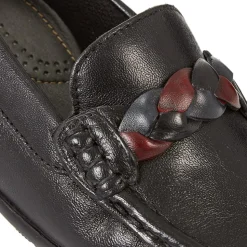 Casual Leather Moccasin - Black Multi