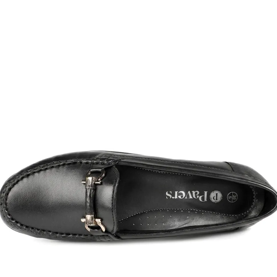 Casual Leather Moccasins - Black